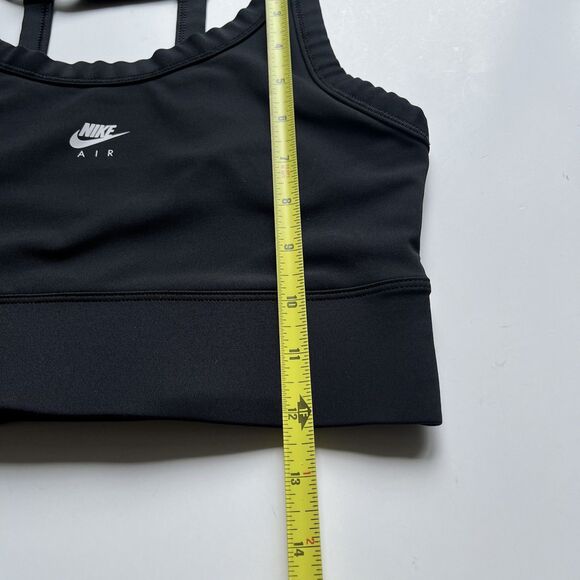 Nike Air Sports Bra Women’s Size S/M Black Strappy Back Workout Training - Picture 5 of 5